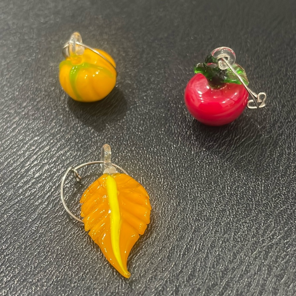 NWOT : Wine glass Charms Set of 3pcs